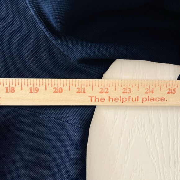 Vtg Butte Knit A Line Dress Dacron Polyester Gogo Mod 60s Navy Blue Smock Coat - Picture 6 of 9